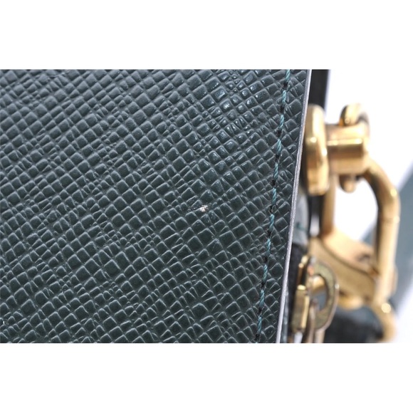 Authentic Louis Vuitton Taiga Baikal Clutch Bag Green - Picture 9 of 16